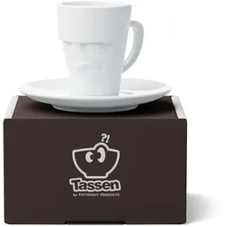 Fiftyeight Espressotasse Grummelig 80 ml weiß Mokkatasse