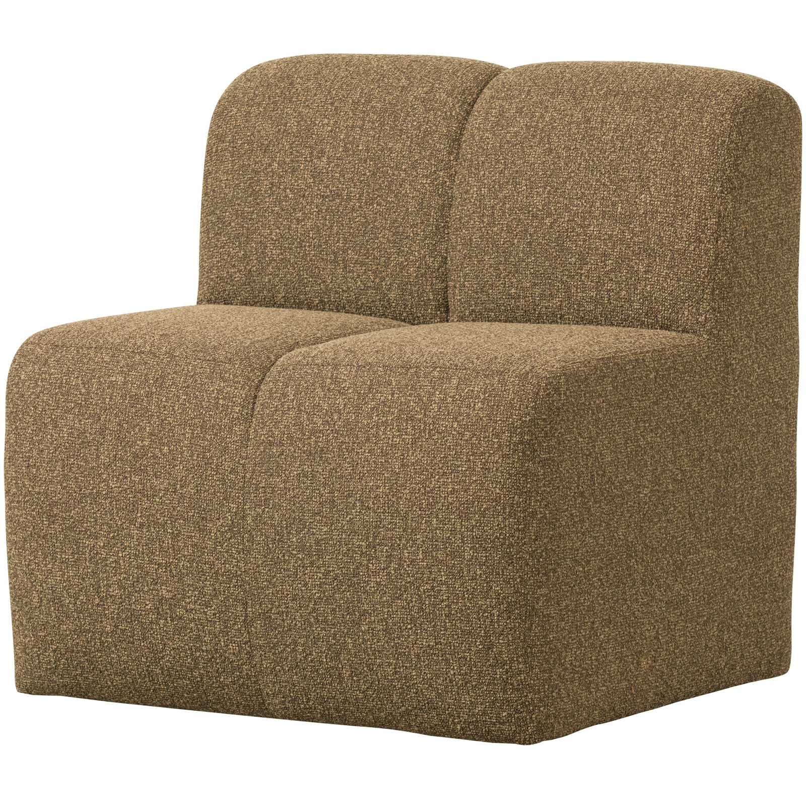 WOOOD Bank Mojo Bouclé Geel/Bruin Melange 84 cm
