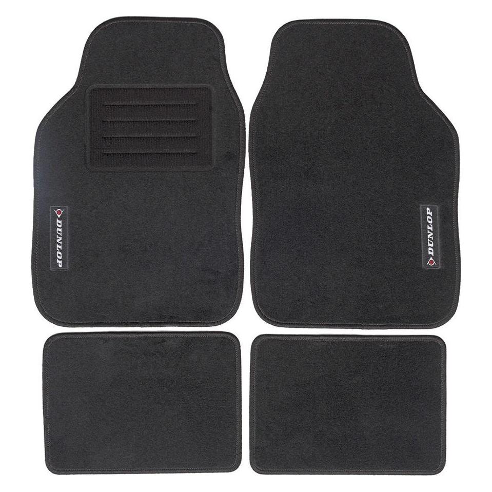 Dunlop Auto Fussmatten 67x45-43x30cm Schwarz (1 Set à 4 Fussmatten) (8711252417646)