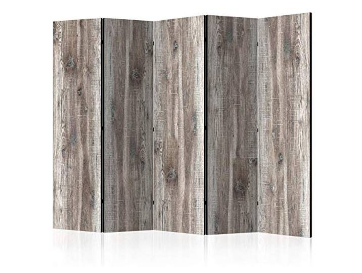 decomonkey Paravent Raumteiler Innen Holz Brett, 225x172 cm, 5-teilig Beidseitig, Wohnzimmer, Room Divider, Wall, Raumteiler Stehend, Trennwand, Sichtschutz, Spanische Wand, Sichtschutzwand