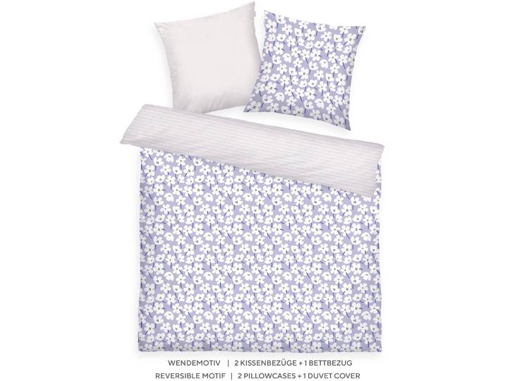 TOM TAILOR HOME FRESH FLOWERS 135x200cm, 155x220cm oder 200x220cm 3 Stk. new bedroom, mit farbigem Markenreissverschluss