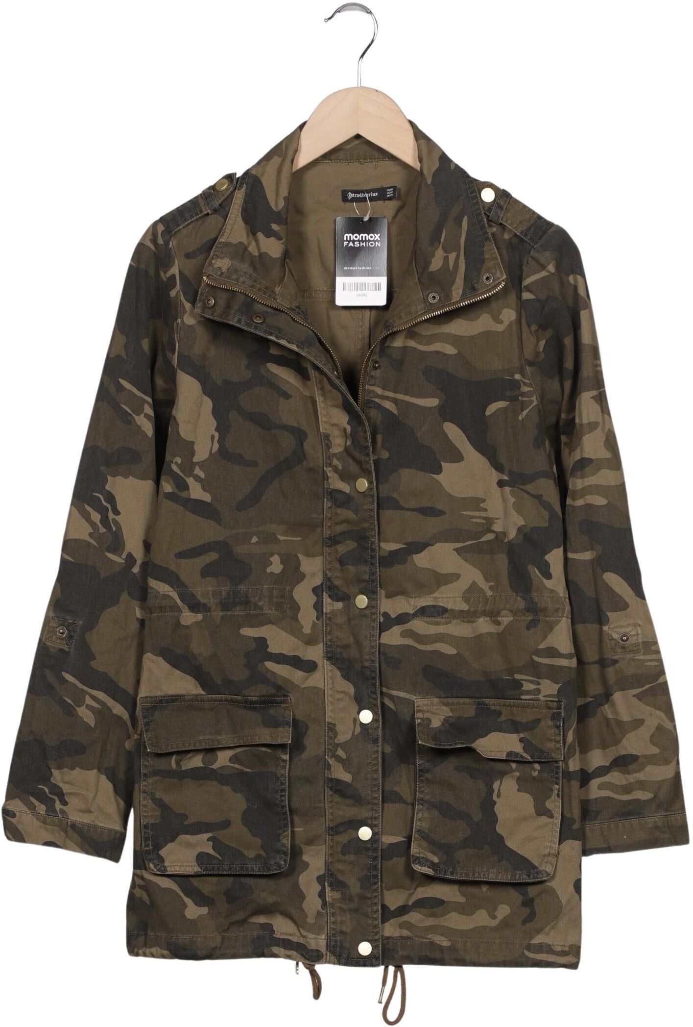 Stradivarius Damen Jacke, Braun, Gr. M, Baumwolle - Second Hand