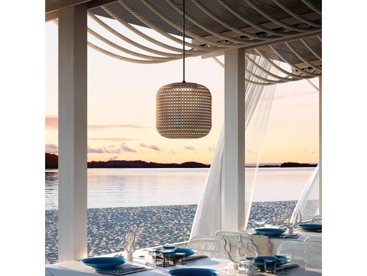 Bover Nans S/31 LED-Außenhängeleuchte, braun S, dimmbar, braun / rost, Kunststoff, Design