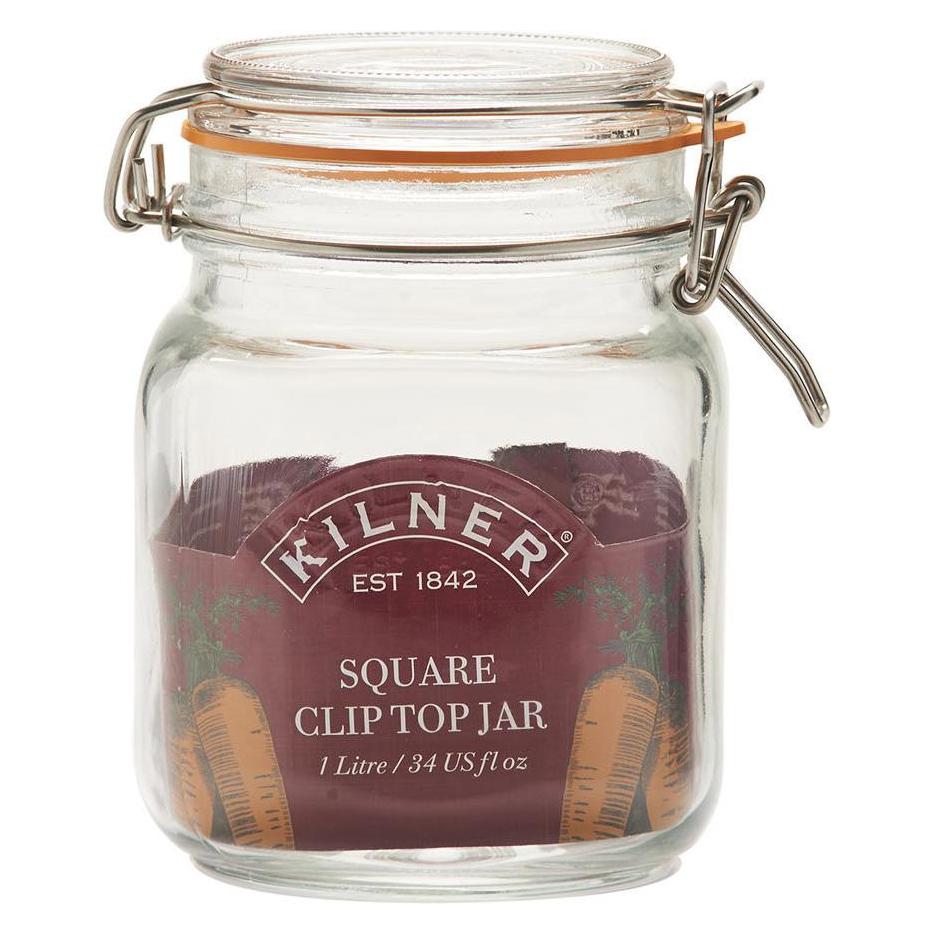 Kilner Storage Jar - Wire Bail - Square - 1 L - 1 stück (1 Stk., 1 l) (23207749)