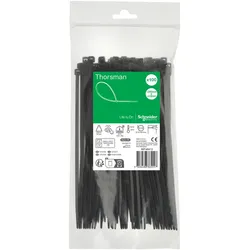 Schneider Electric IMT46412 Kabelbinder Thorsman, Abmessung: 200X4,8 mm, VPE=100 Stück Farbe schwarz