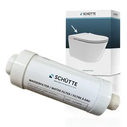 Schütte Wasserfilter Ersatz Dusch-WC Taharet OWANO CESARI Premium 12341, Wasserfilter, Weiss, Schwarz