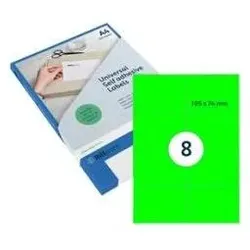 Rillprint, Etiketten, Fluoreszierende Etiketten, 70 x 37 mm, grün selbstklebend, für Inkjet-, Laser-, Farblaserdrucker