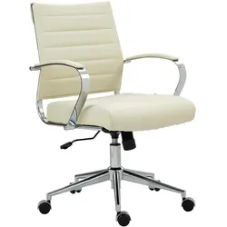 CLP Bürostuhl Oakland Stoff   Farbe: creme, Material: Stoff