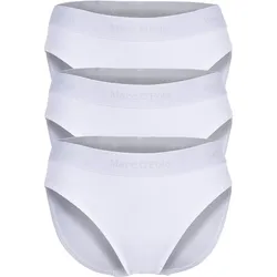 Marc O Polo Damen Slips, 3er Pack - Brief, Logobund, Cotton Stretch Weiß / XL