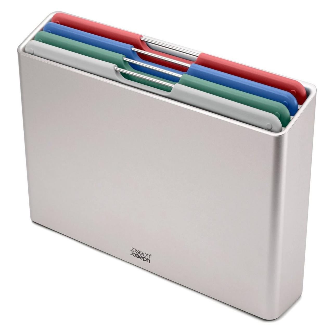 Joseph Joseph Folio Chopping Board Set of 4, Large- Silver/Coast (60215)