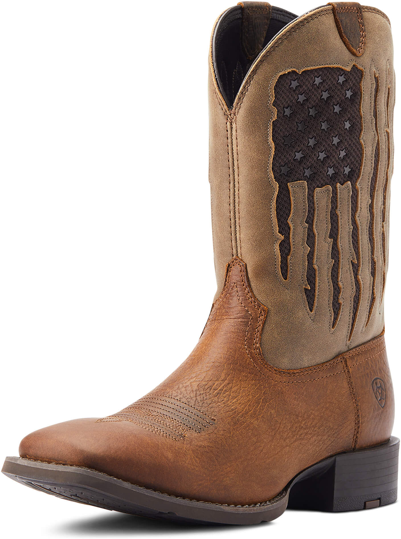 Men's Sport My Country VentTEK Cowboy Boots in Faithful Brown, Size: 9 D / Medium by Ariat