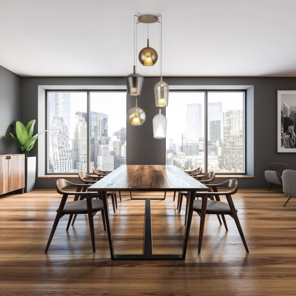 Mantra Suspension en verre transparent Transparent 69x240x69cm
