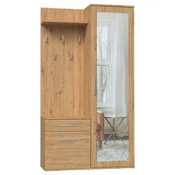 ibonto Garderobenschrank Multifunktionales Garderobenset: Schuhschrank mit Spiegel