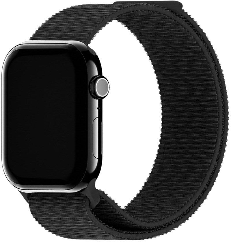 Apple Watch (38/40/SE/41/42mm) Holdit Nylon Rem - Sort