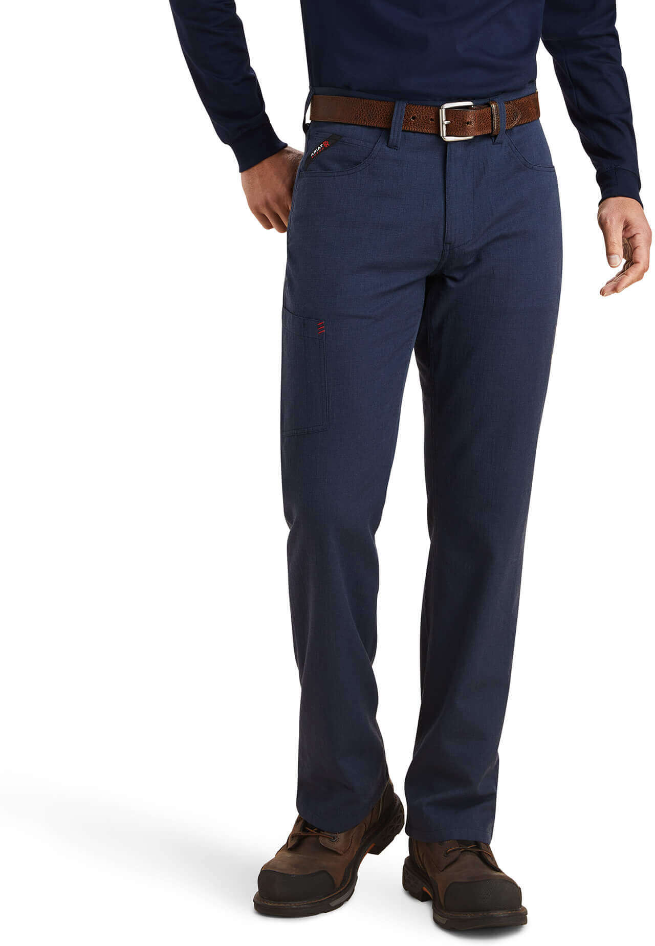 Men's Flame-Resistant M4 Relaxed Crossfire Straight Pant in Navy, Size: 36 X by Ariat