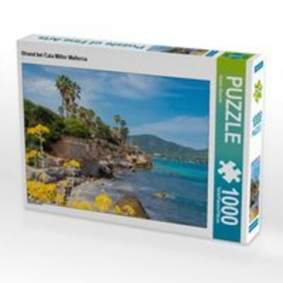 CALVENDO Puzzle Strand bei Cala Millor Mallorca | 1000 Teile Lege-Größe 64x48cm Foto-Puzzle für glückliche Stunden