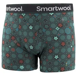Smartwool Herren Merino Print Boxershorts - XL - dusty teal geo floral