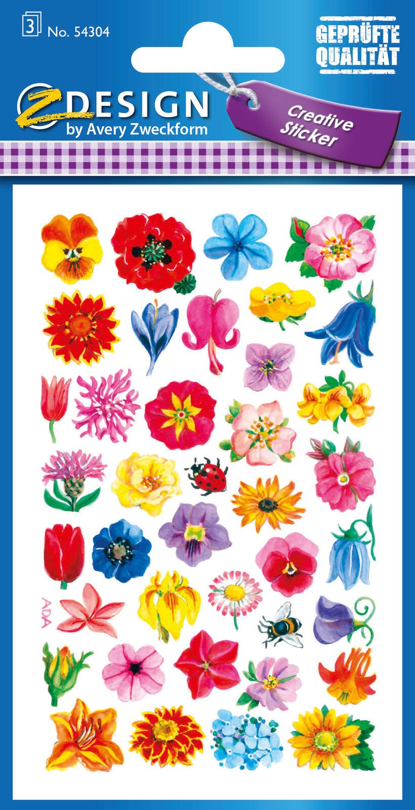 AVERY Zweckform Aufkleber Blumen 54304