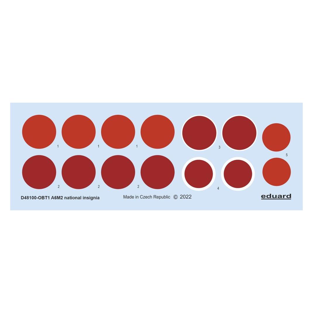 Eduard A6M2 national insignia for (D48100)