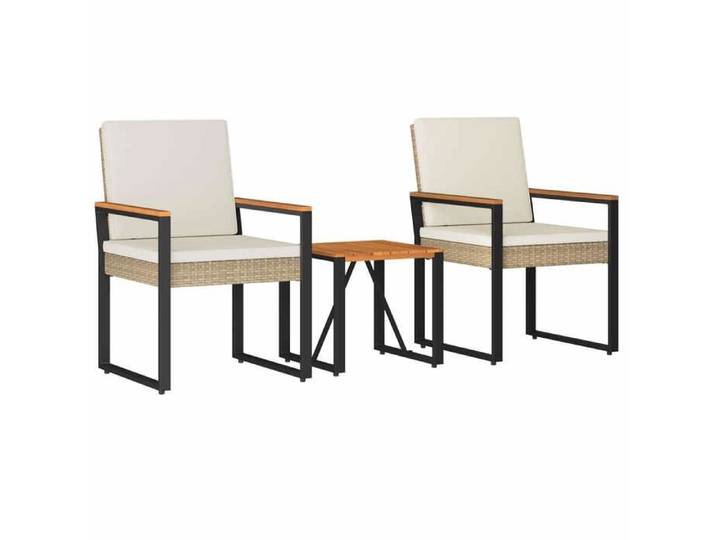 NEUF Meuble DE Jardin - Ensemble de meubles d'extérieur - 3 pcs - Beige et blanc - crème 171144