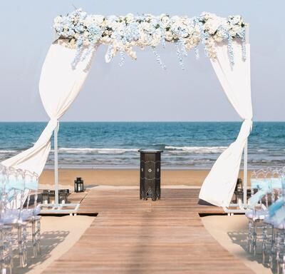 FATIVO 10x10Ft Heavy Duty Square Metal Wedding Backdrop Frame Arch Stand Adjustable