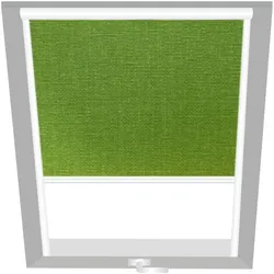 Wellker Verdunkelungsrollo Uni Grün 1599, 134x140 cm (UK08), Aluminiumschiene,GGL,Manuell,VELUX