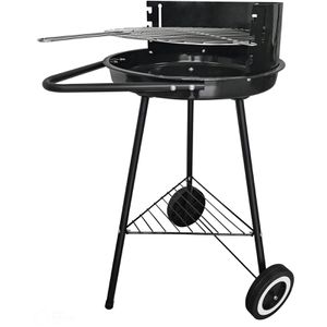 Böttcher-AG Holzkohlegrill 64257, Rundgrill mit Rädern, aus Stahl, Grillfläche Ø 39 cm