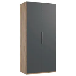 Drehtürenschrank Level 36A Graphit/Eiche