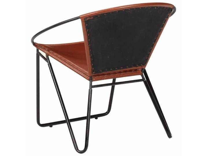 Fauteuil simple - Brun - Chaise - 1 PC - marron cuir véritable 69x69x69 cm F8269
