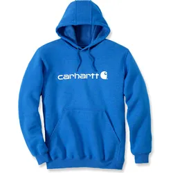 Carhartt Signature Logo, Kapuzenpullover - Blau (Marine) - S