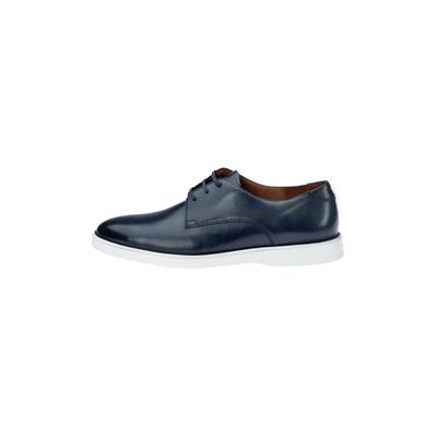 Schnürschuh LLOYD "HILLARY", Herren, Gr. 8, blau (dunkelblau), Leder, unifarben, Basic, Schuhe Schnürschuh, mit modernem Design