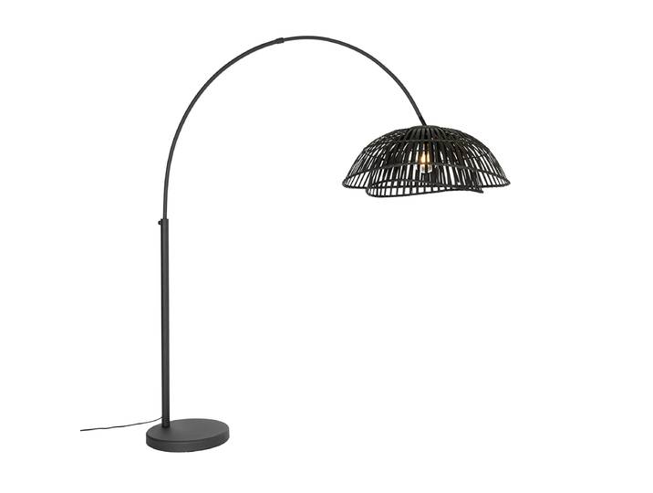 Lampe d'arche orientale en bambou noir - Pua