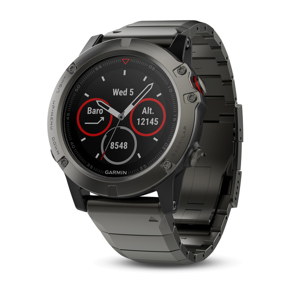 Garmin Fenix 5X saphirglas grau mit Metallarmband