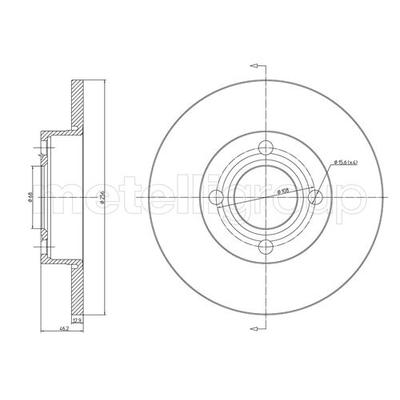 METELLI Bremsscheibe 23-0062 voll 256mm 13mm für Audi