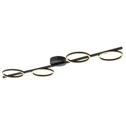 SCHÖNER WOHNEN-Kollektion LED-Deckenleuchte Mini Ritus Alu, Eisen, Stahl & Metall Schwarz