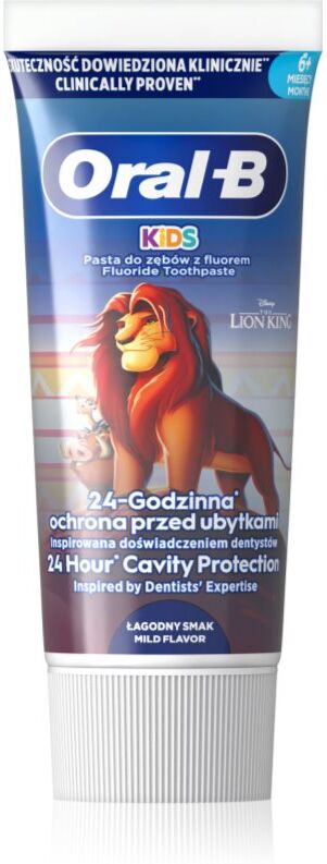 Oral-B Kids Lion King dentifrice pour enfants saveur fruitée 6 m+ 60 ml