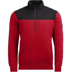 Zip-Sweatshirt "ROB" - S - rot/schwarz