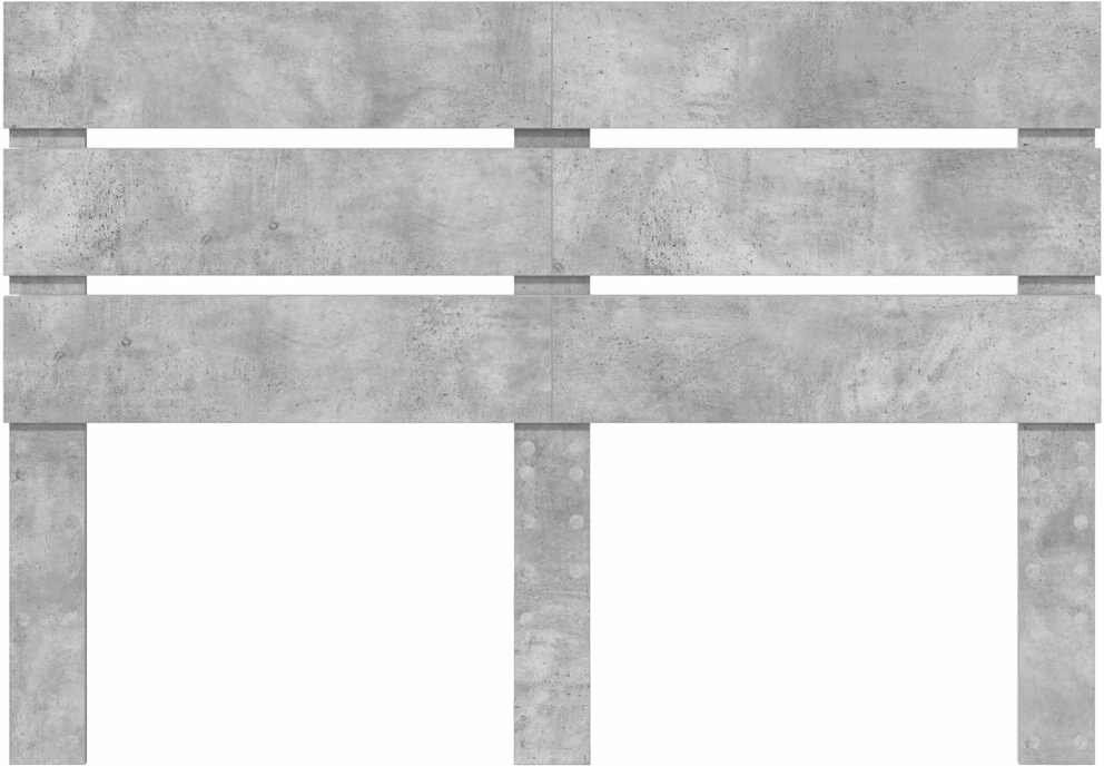 Lily Manor Slat Headboard Concrete Grey EU Double - 150 x 200 cm