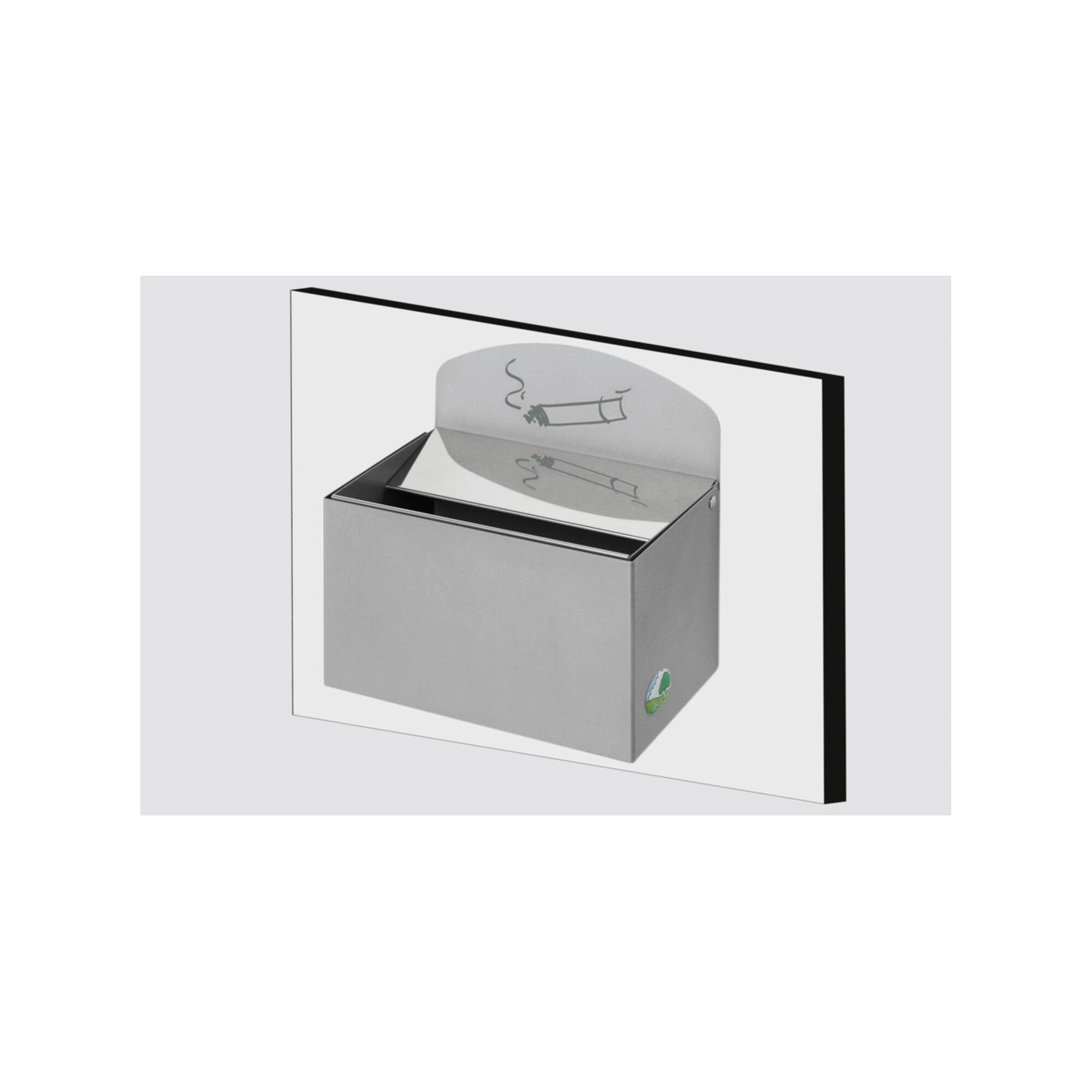 VAR Wandascher Edelstahl mit Schild WH 13 0,8 l (14891)