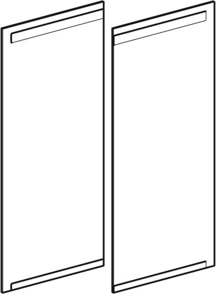 Geberit Spiegeltüren Set, Option Spiegelschrank, Modell 800375, 595204000 595204000