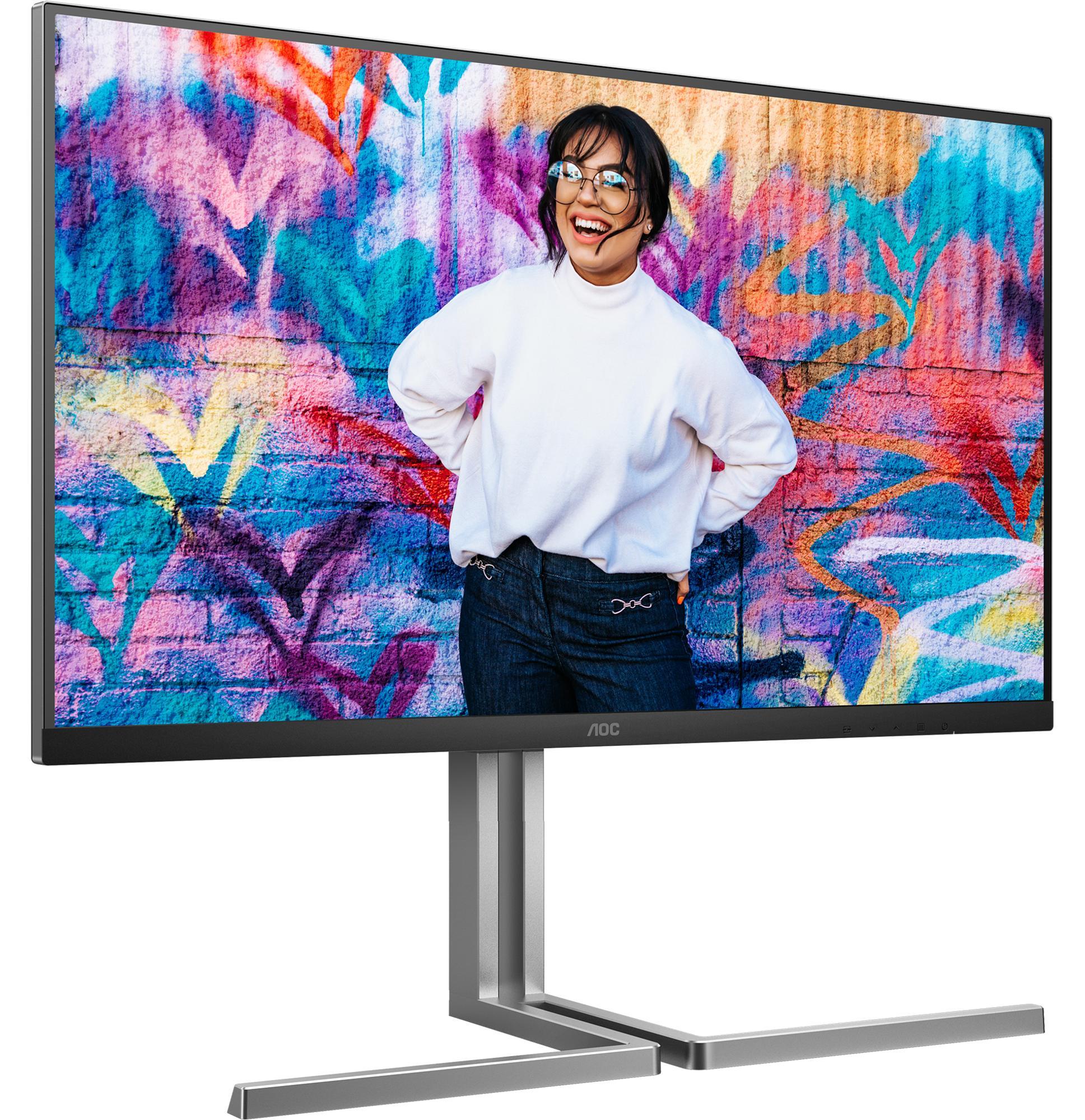 AOC U3 U32U3CV, 80 cm (31.5"), 3840 x 2160 Pixel, 4K Ultra HD, LCD, 4 ms, Schwarz
