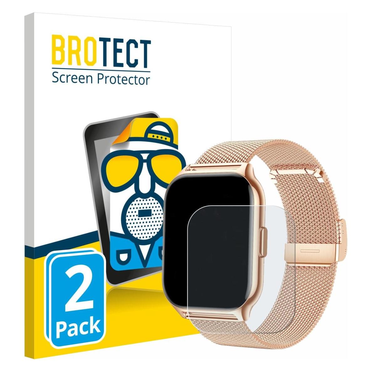 Brotect Entspiegelungsfolie für APAUK Smartwatch 2.01" Displayschutz Displayschutzfolie Folie Matt (1962584)