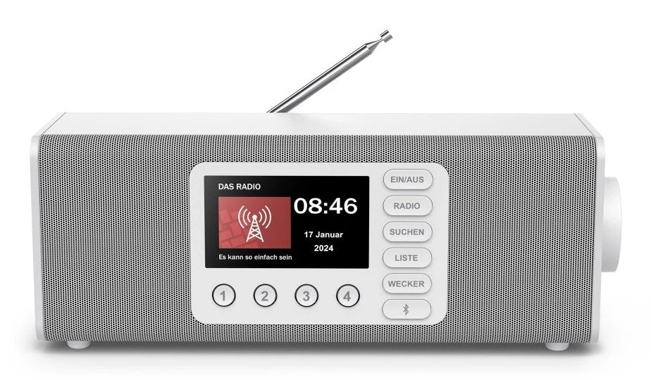 Hama 054263 DR2002 Bluetooth DAB, DAB+, FM Radio Persönlich (Weiß) 00054263
