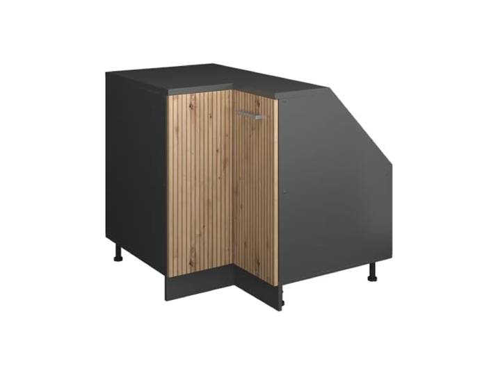 Vicco Dachschrägen-Eckschrank Rion, Artisan-Eiche/Anthrazit Robuste Front · Tiefe 60 cm · Höhenverst. Füße · Verbindet zwei Dachschrägen · Für verschiedene Dachneigungen