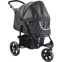 Lemodo Hundebuggy Cooper schwarz bis 32 kg, faltbarer Hundewagen