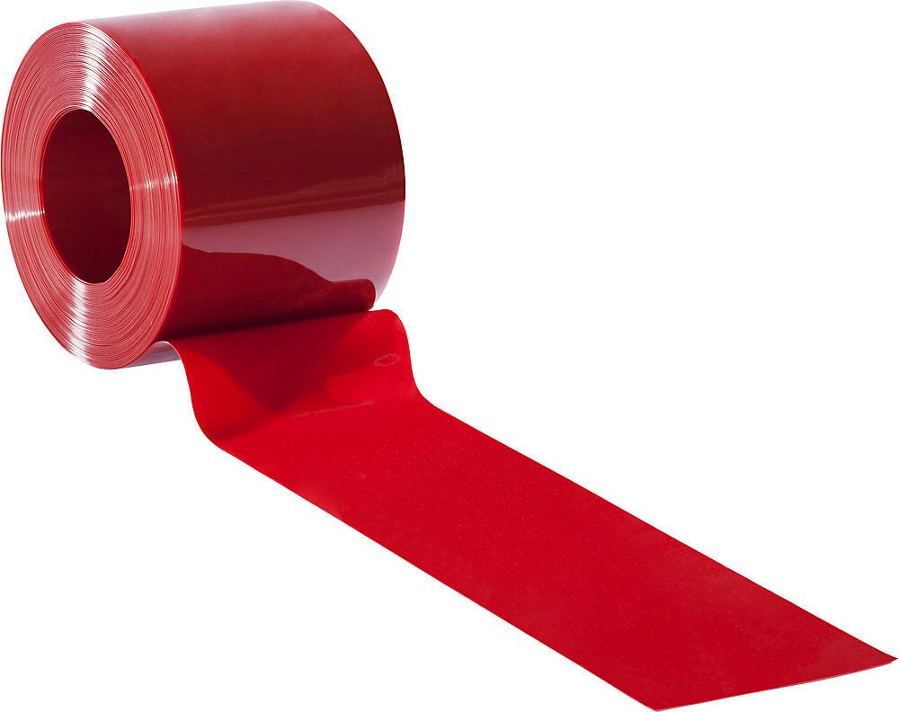 kaiserkraft Schweißerschutz-Lamelle, Länge 50 m, Rolle, rot