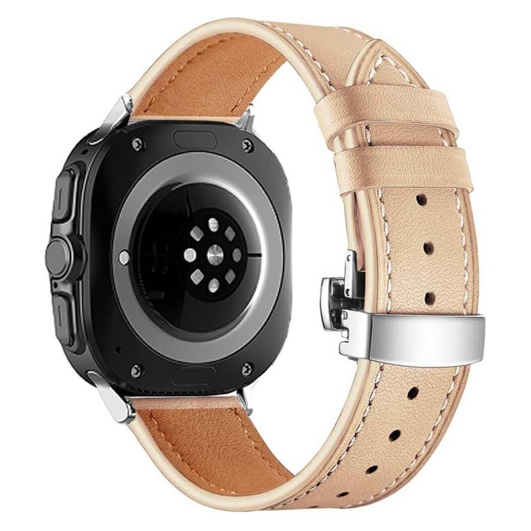 Cover-Discount Galaxy Watch Ultra (47mm) - Lederarmband Ersatz mit Butterfly Verschluss (Leder) (49064140)