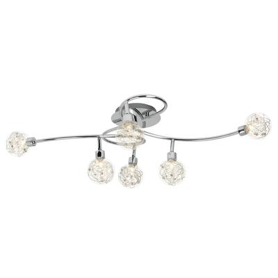 BRILLIANT Deckenstrahler "Joya", grau (chrom), 6, H: 17cm, 1 Stk., Leuchten, Deckenspot 6flg chrom, Deckenstrahler