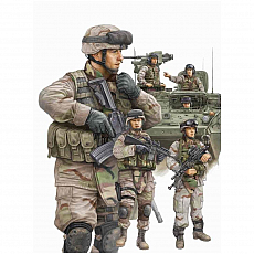 Trumpeter - Modern U.S. Army Armor Crewman and Infantry - 1:35 - 187 Teile 307664