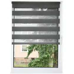 Büscher Sunlines Doppelrollo grau, 45x160 cm